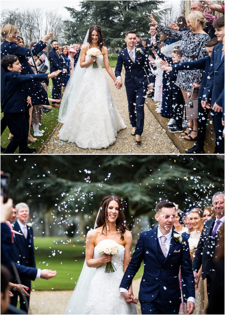 confetti shot at Bowcliffe Hall