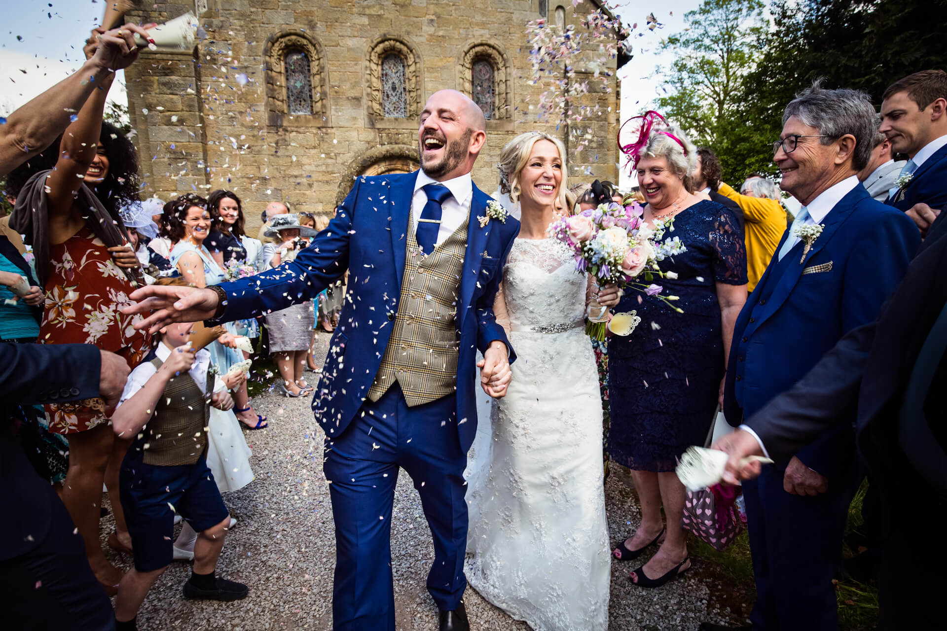 Lake District Wedding Photographer - confetti shot