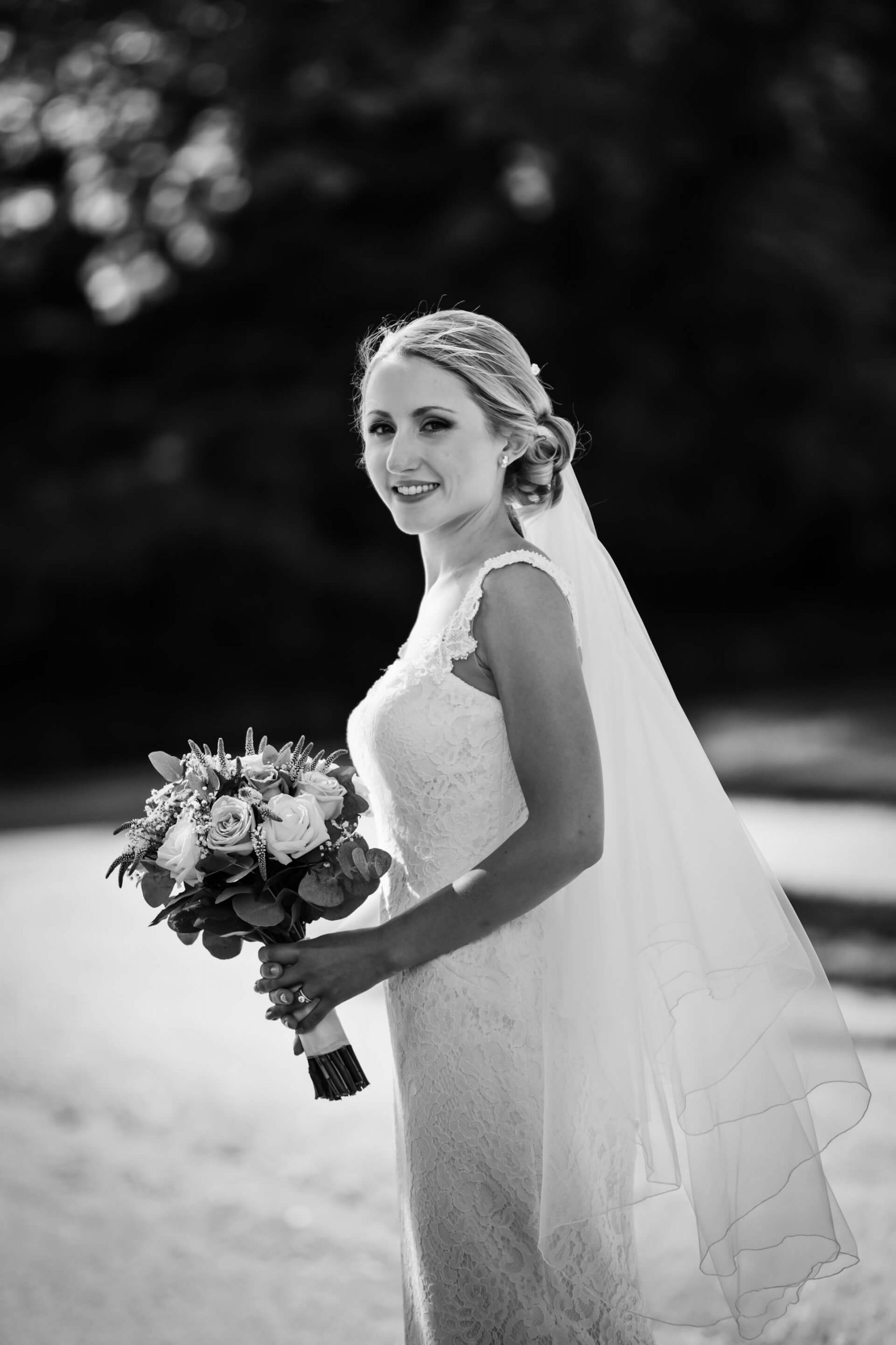 Portrait of the bride at Denton Hall