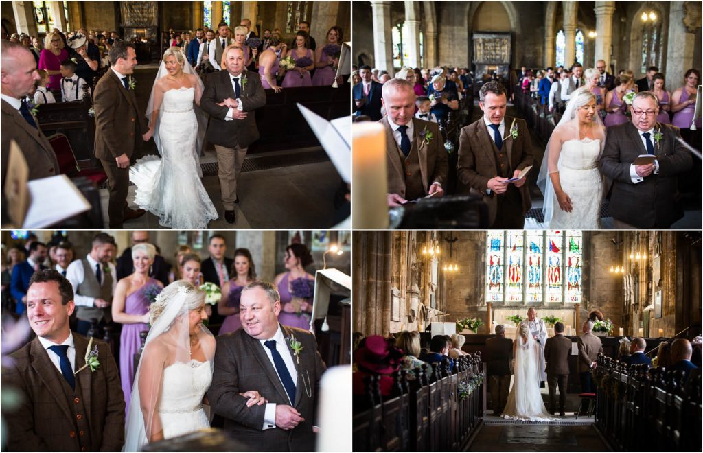 Wedding ceremony in Bolton Percy Church
