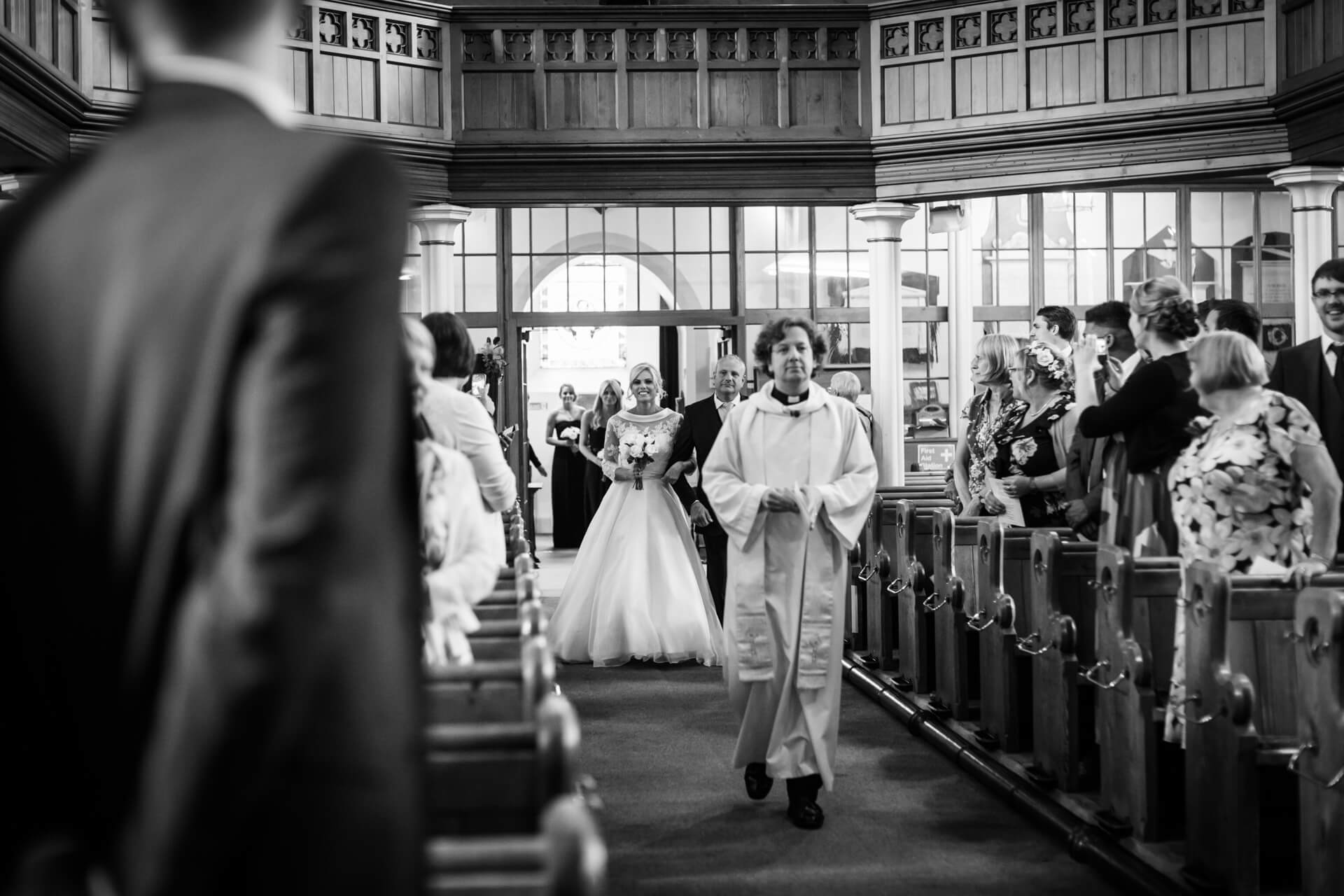 Bride and her Dad walking down the aisle