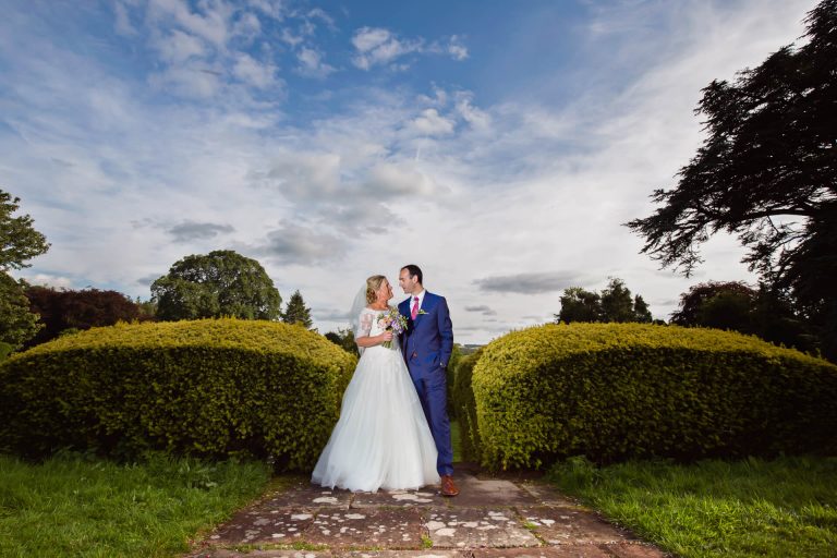 Askham Hall wedding photography - bride and groom portrait