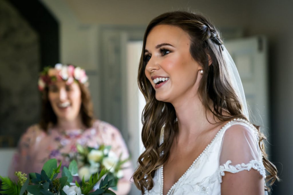bride smiling