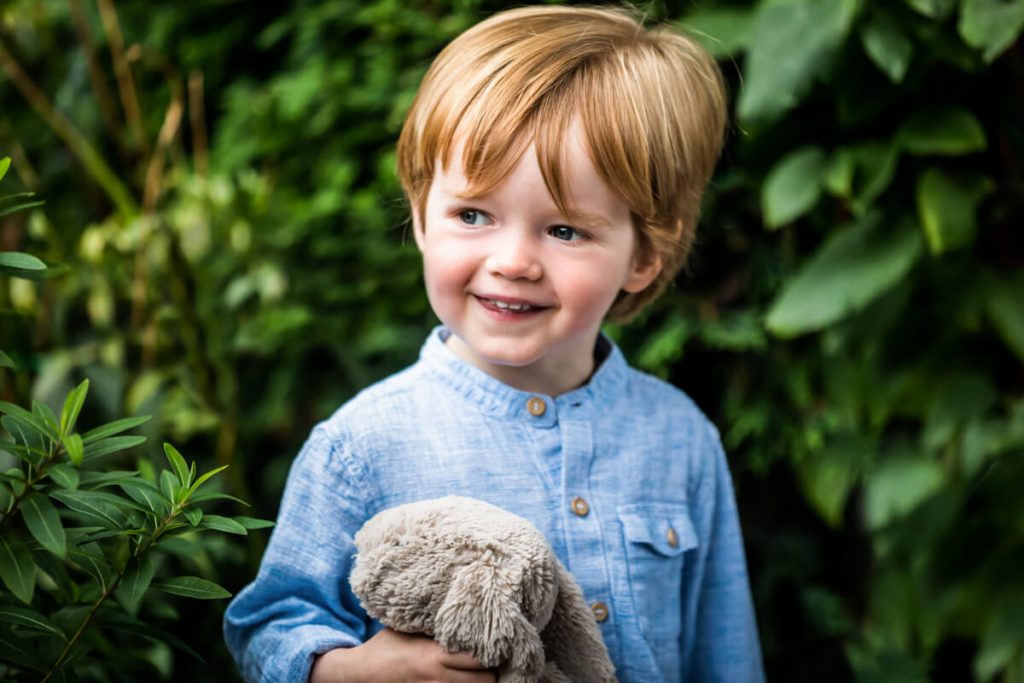 portrait of a little boy smiling in yorkshire