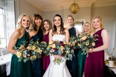 bride and bridesmaids