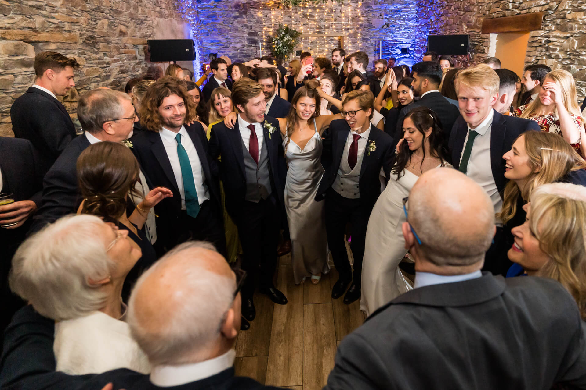 wedding party on the dance floor
