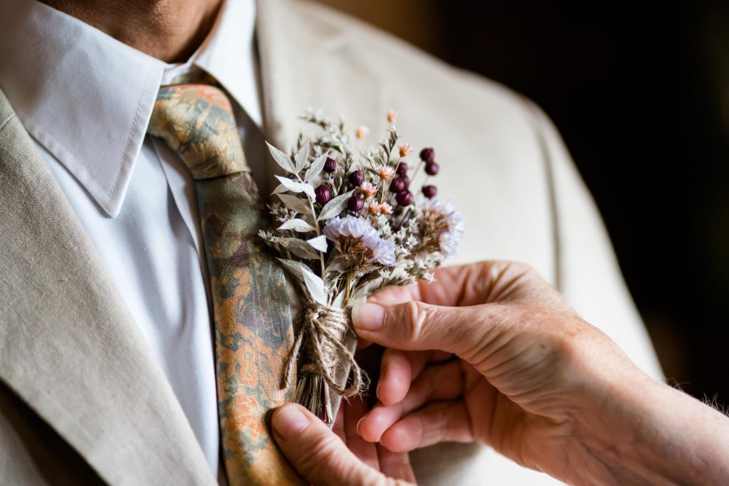 buttonhole of flowers