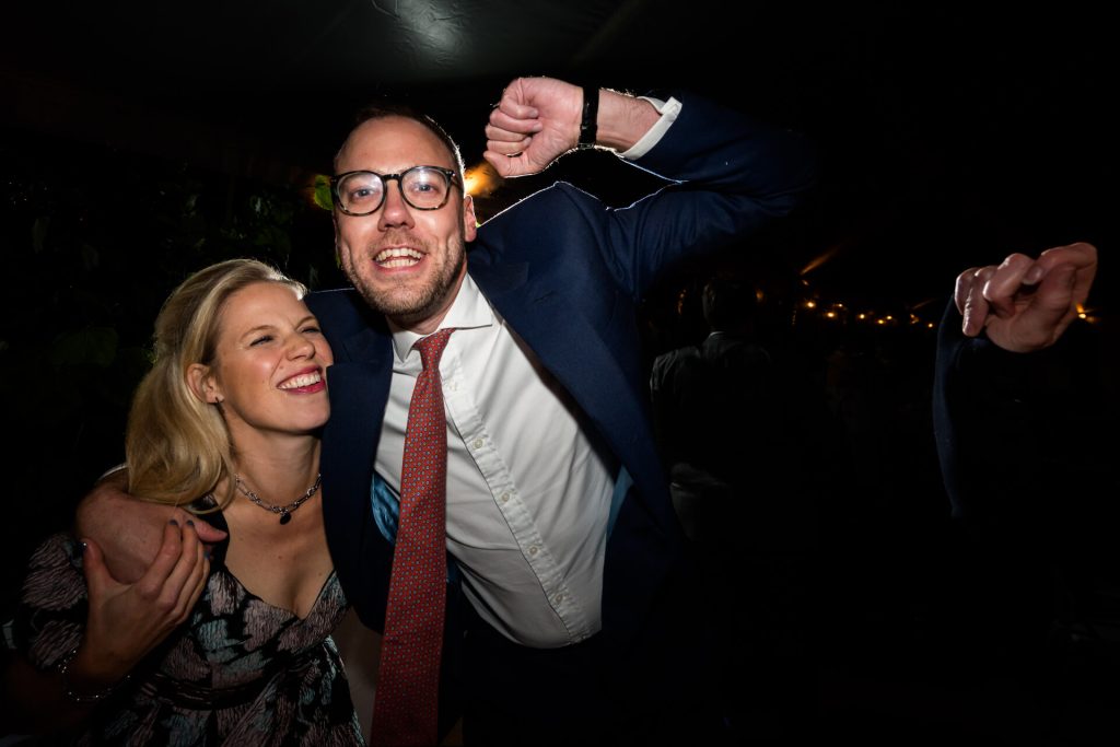 wedding guests dancing